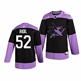 Sharks 52 Lukas Radil Black Purple Hockey Fights Cancer Adidas Jersey Dzhi,baseball caps,new era cap wholesale,wholesale hats
